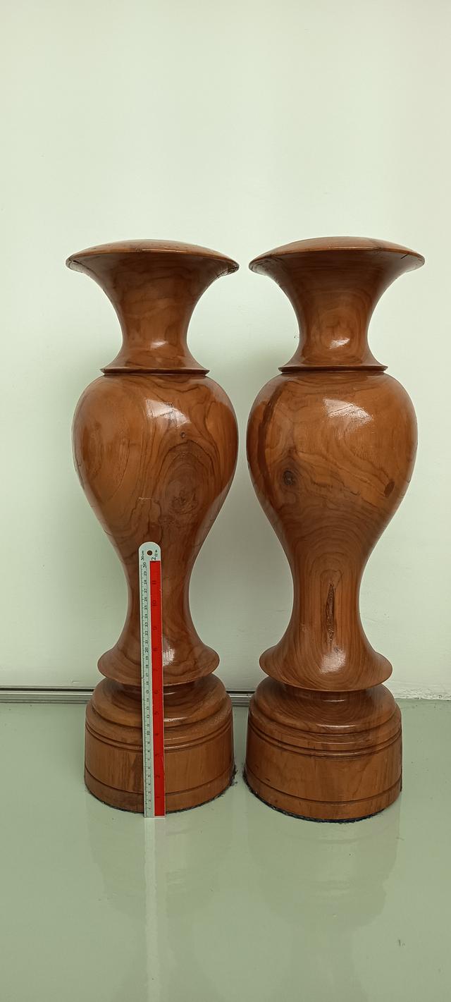 แจกันไม้มะค่า สูง 24" ปากกว้าง 7.5" รูปที่ 6