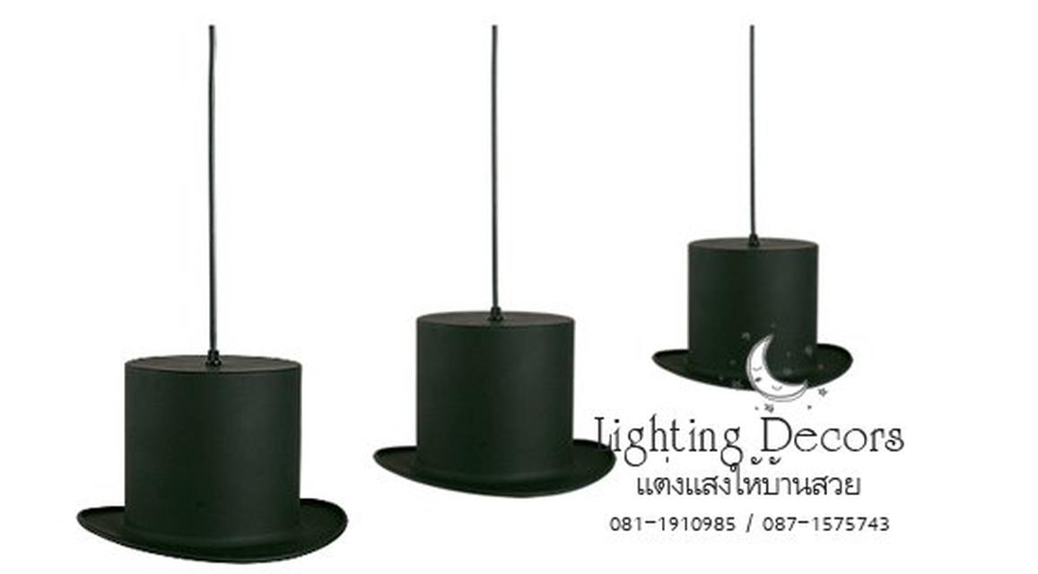 โคมไฟแขวนเพดานรูปหมวก โคมไฟหมวกมน โคมไฟหมวกแบน ขายโคมไฟปลีก - ส่ง โคมไฟโมเดิร์น วินเทจ สำหรับตกแต่งบ้าน เคาว์เตอร์  3