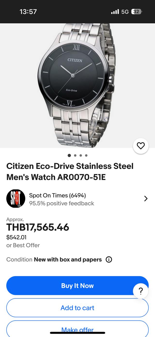 นาฬิการุ่น Citizen Eco-Drive