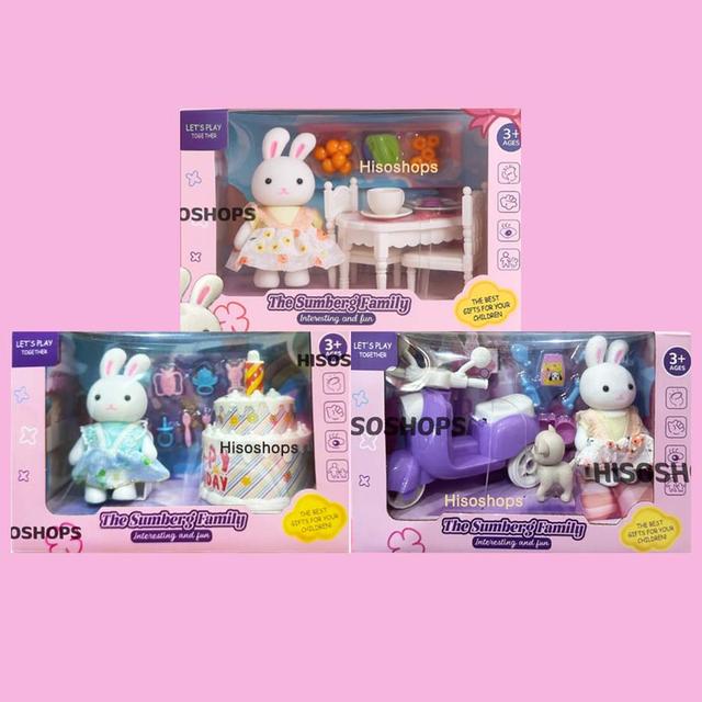 The Sumberg Family ชุดกระต่ายน้อยบ้านซิลวาเนียน มาพร้อมเฟอร์นิเจอร์หลากหลายแบบ ใหม่ล่าสุด สีสันสดใส 10