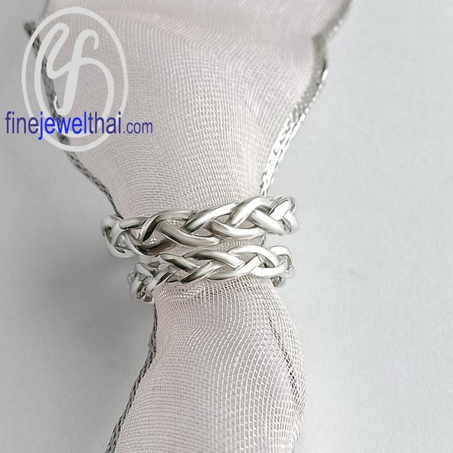 Finejewelthai แหวนคู่ แหวนสาน เงินแท้925 - R1389_9000 รูปที่ 3