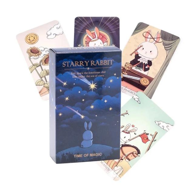 🌟 Discover Cosmic Wisdom with the Creative Starry Rabbit Tarot – A Mindful Deck for Family Fun!