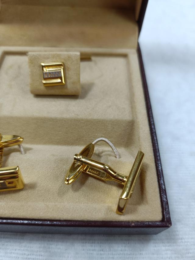 💫Cufflinks คัฟลิงค์ +Tie tack เข็มกลัดติดเนคไท แบรนด์  BALLY แท้ 💯 💫 รูปที่ 3