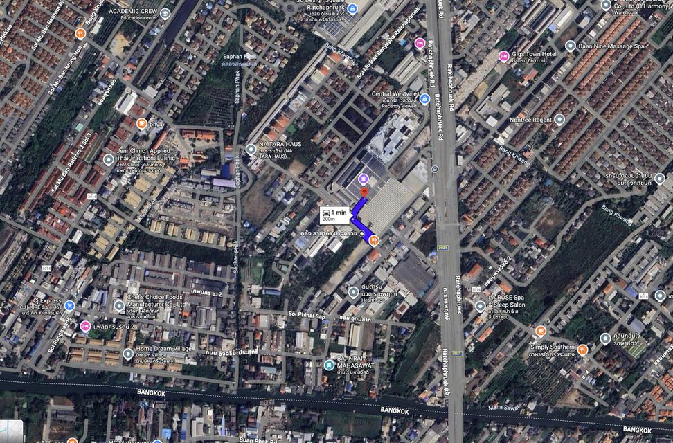 ปล่อยเช่าที่ดินเปล่า ขนาด 3 ไร่ 3 งาน ติดหลังเซ็นทรัลเวสต์วิลล์ 4