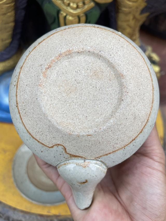 กาน้ำชาญี่ปุ่น ลายดอกหญ้า น้ำเคลือบสีขาวมันปู ไซต์กลาง David Leach กาน้ำชาโบราณ 5