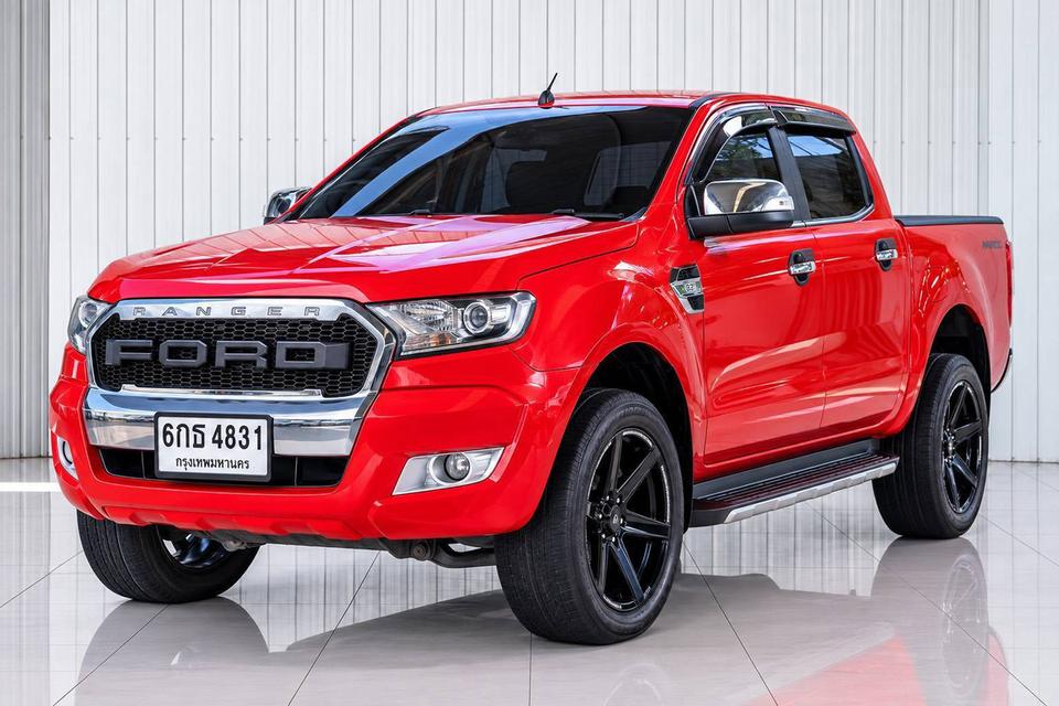 #FORD #RANGER , 2.2 XLT ปี 2017 สีแดง โฉม HI-RIDER DOUBLE CAB- เครื่องยนต์ดีเซล รูปที่ 2