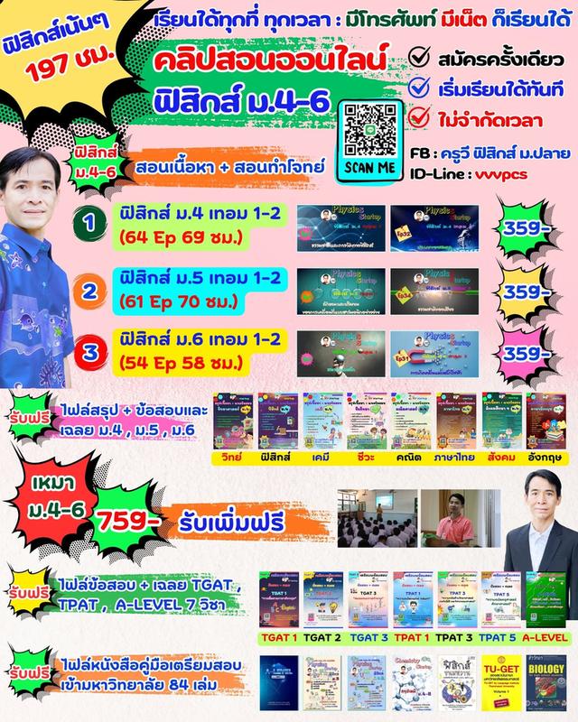 คอร์สเรียนฟิสิกส์ออนไลน์ ม.4-6