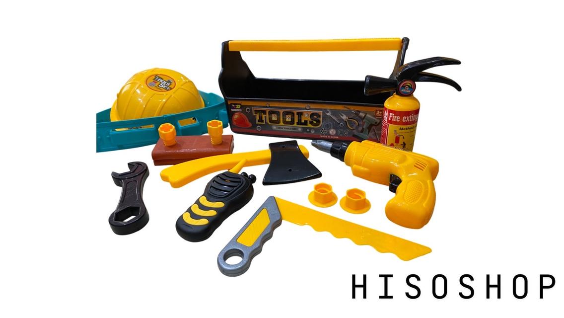NEW TOOL SET ชุดของเล่นเครื่องมือช่าง 14 ชิ้น กล่องกระเป๋าใส่เครื่องมือช่างพร้อมอุปกรณ์ 14 ชิ้น สุดเท่ ให้เด็กๆสนุกกับการเล่นบทสมมติเป็นวิศวกรมือโปร 11