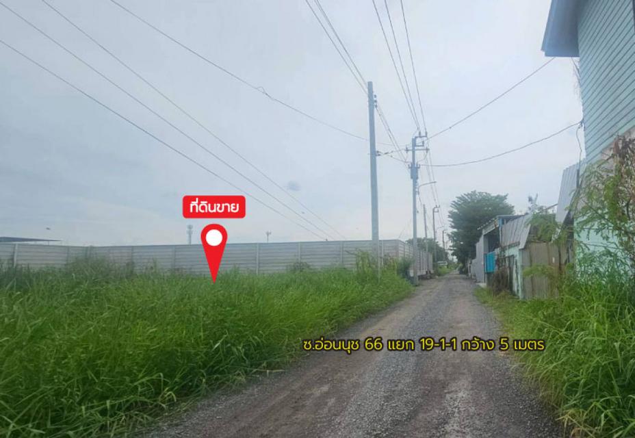 ขายที่ดิน 0 ไร่ 0 งาน 91 ตร.ว. ติด ซ.อ่อนนุช 66 แยก 19-1-1 ใกล้ บ.เสรี-อ่อนนุช