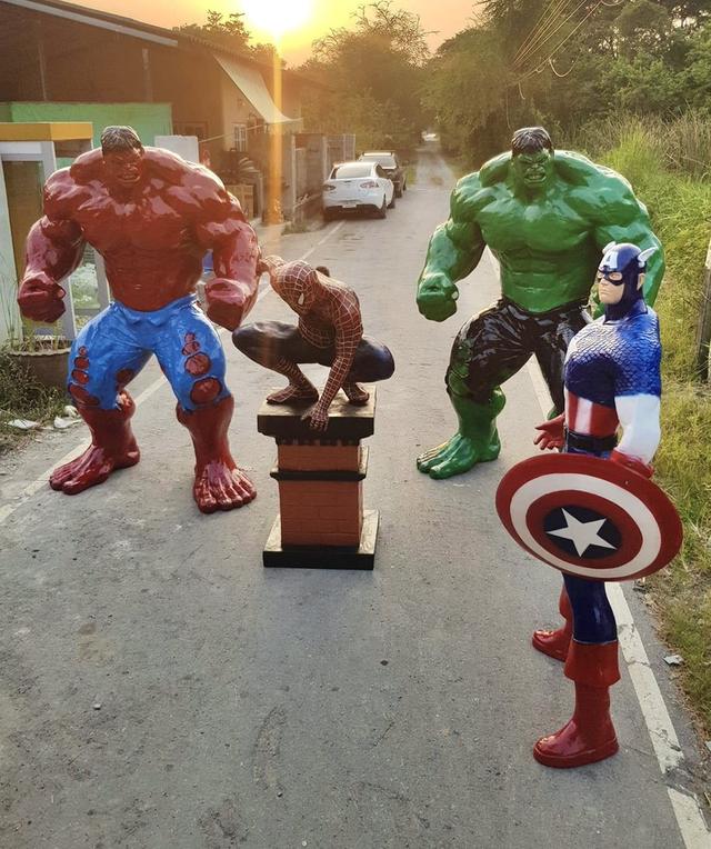 หุ่นโชว์ทีมแอดเวนเจอร์ ขนาดใหญ่สมจริง หุ่นไฟเบอร์กลาสแอดเวนเจอร์ มือหนึ่ง 7