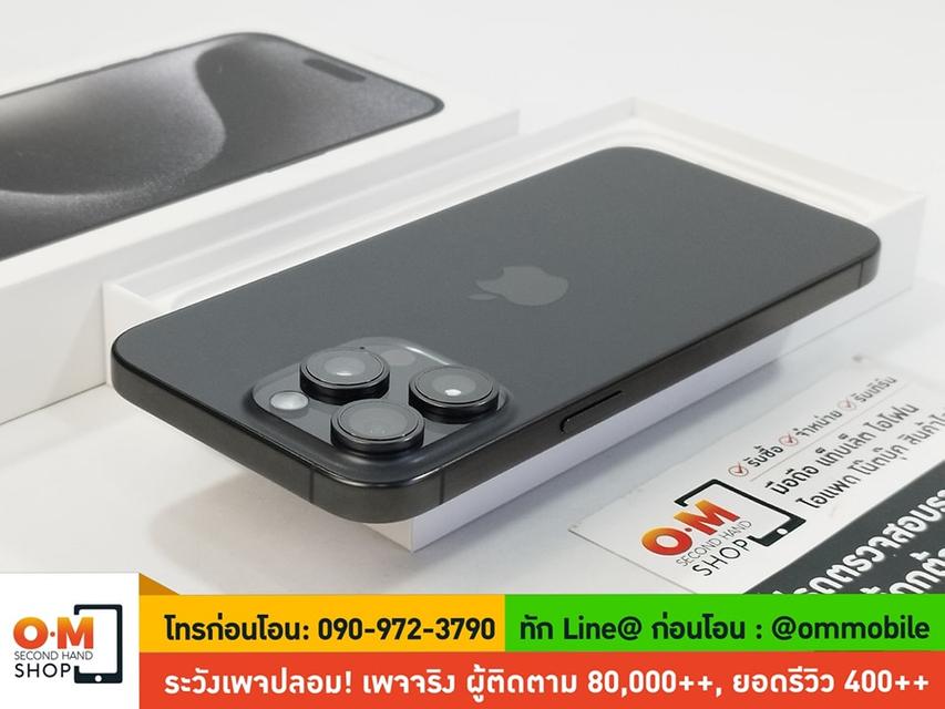 ขาย/แลก iPhone 15 Pro Max 256GB Black Titanium ศูนย์ไทย สวยมาก สุขภาพแบต 100% แท้ ครบกล่อง เพียง 42,900 บาท 5
