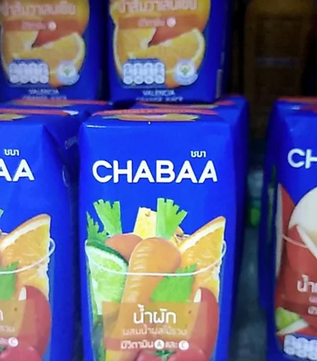 CHABAA น้ำผักผสมน้ำผลไม้รวม  40% 180 มล. ยกลัง 3