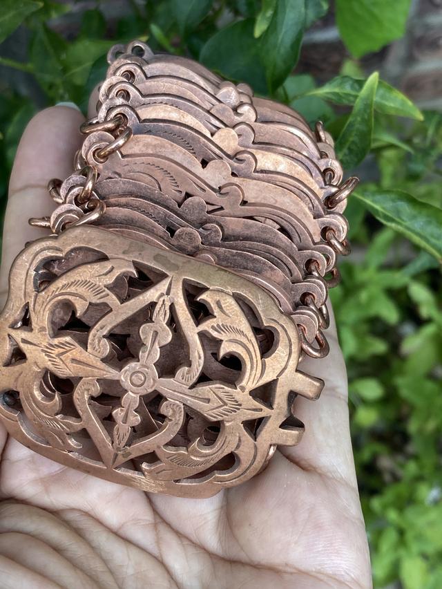 เข็มขัดทองแดงโบราณเก่า