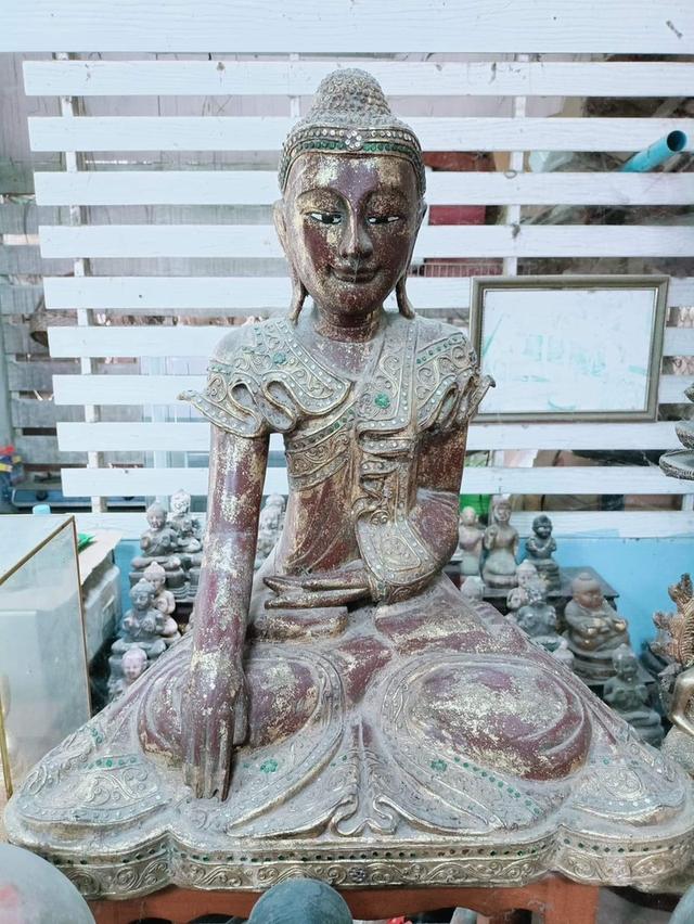 พระพุทธรูปไม้แกะสลัก พระไม้มัณฑะเลย์ พระไม้โบราณ ศิลปะล้านนา