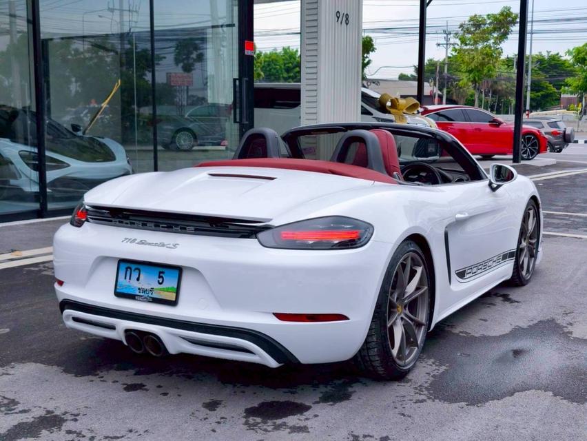 รหัสรถ KPV5 2017 PORSCHE BOXSTER 2.0 CABRIOLET สีเทา wrap ขาว หลังคาแดง  16