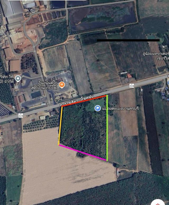 ขายที่ดินอำเภอ เสิงสาง ถนนหมายเลข 224 บ้านสระประทีป 30 ไร่