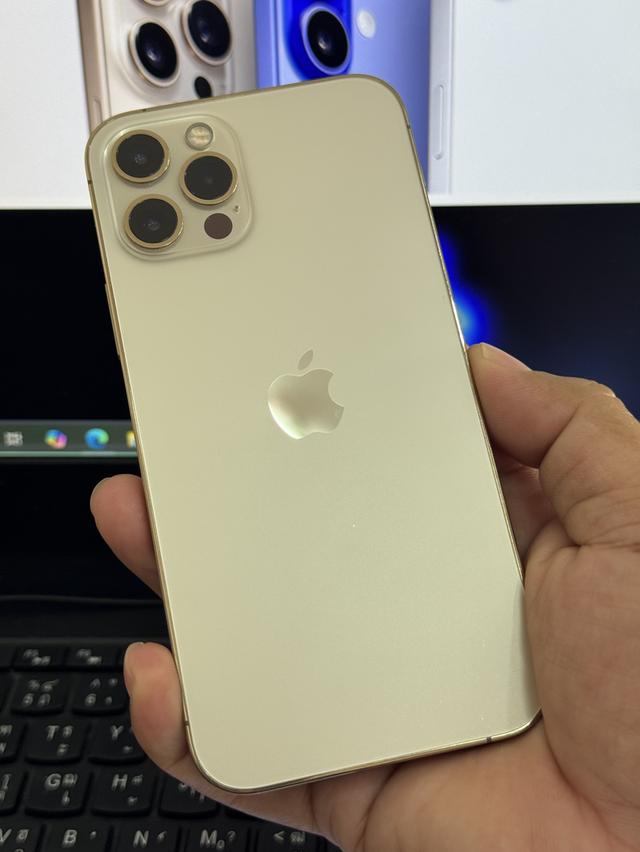 iPhone 12 Pro 128GB สีทอง • เครื่องแท้ มือสอง สภาพสวยมาก • เปลี่ยนแบตแล้ว 🔋 100%