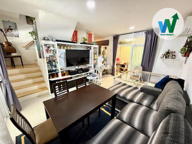 ขายทาวน์เฮ้าส์ใกล้ฟิตเนส Q District 3 นอน 2 น้ำ 3 ที่จอดรถ ต่อเติมพร้อมอยู่ ใกล้สนามบินสุวรรณภูมิ ทางด่วนกาญจนาภิเษก 3