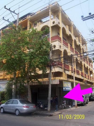 ให้เช่าอาคารพาณิชย์(ห้องหัวมุม)บนถ.อู่ทอง ตลาดโต้รุ่ง รร. ธนาคาร ใจกลางกาญจนบุรี