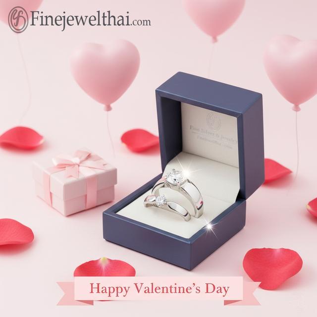 Finejewelthai ชุดของขวัญวันวาเลนไทน์ เครื่องประดับคู่รัก ลดสูงสุด50%