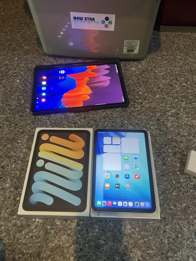 ขายiPadMini6สีหายากStar Light256กิ๊กสูนTrueมีกล่องไร้รอยตกใช้งานดีทุกๆฟังชั้นถูกๆ