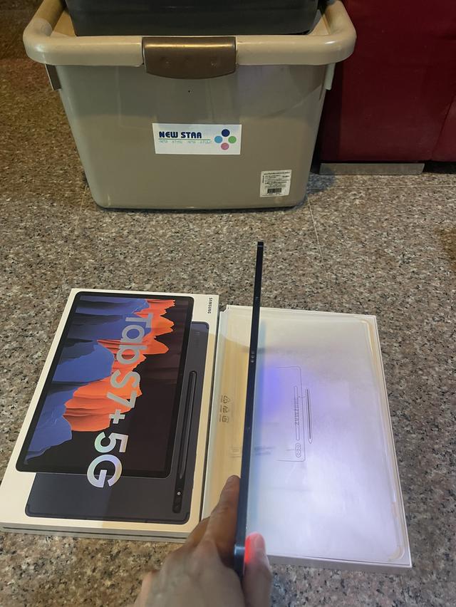 ขายSamsungTabS7Plus5GสีหายากMystic Navy256กิ๊กสูนTrueยกกล่องอีมี่ตรงไร้รอยตกใช้งานดีถูกๆ 5
