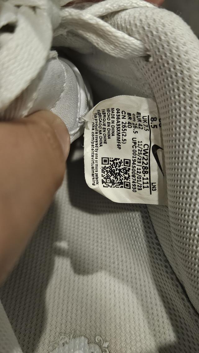 Nike air force1 white us8.5