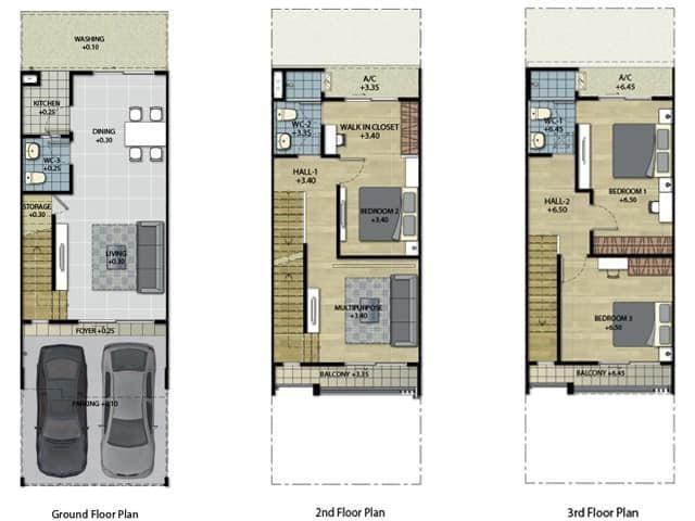 รหัสC6673 ให้เช่าทาวน์โฮม 3 ชั้น โครงการบ้านกลางเมือง สุขุมวิท 77 ใกล้บีทีเอส 6