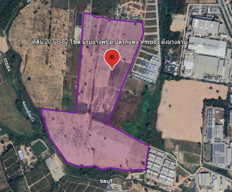 ขายที่ดินสีม่วงลายมาบยางพรติดคลอง 203 ไร่ ติดนิคมอมตะใกล้แยกนิคม(ถนนเส้น331)-6กม. อ.ปลวกแดง จ.ระยอง 5