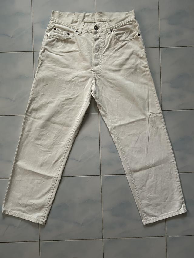 🔥 [Rare 90s Streetwear] กางเกงยีนส์วินเทจ Chevignon Lot 960 สีออฟไวท์ (Off-White) ทรงกระบอกใหญ่✨ รูปที่ 2