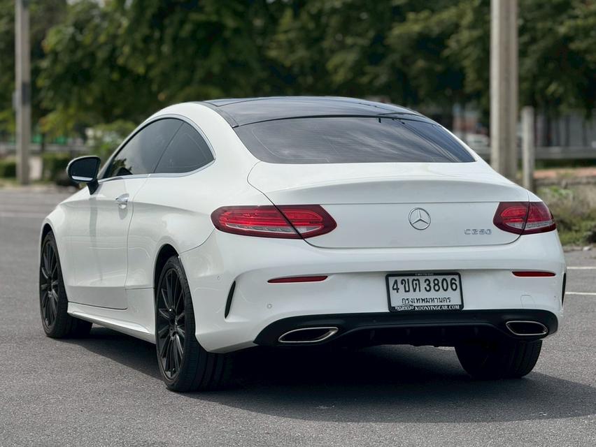 Benz C250 Coupe’ AMG Dynamic ปี 2018. สีขาว รถสวย เดิมๆ เจ้าของดูแลอย่างดี