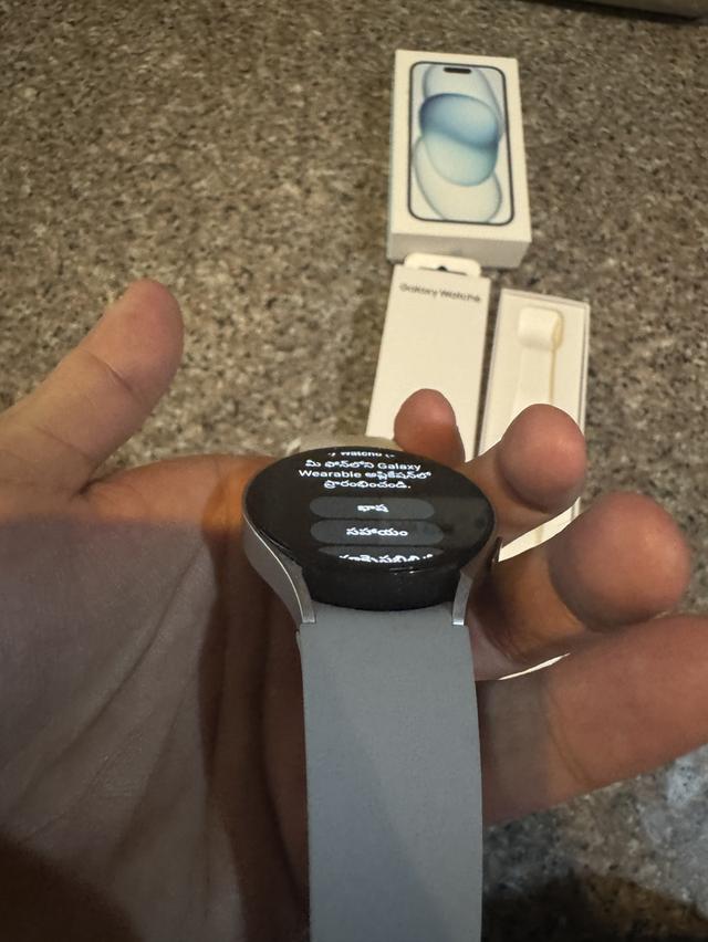 ขายSamsungWatch6สีใหม่Blue44MMมีกล่องไร้รอยตกใช้งานดีถูกๆ 6