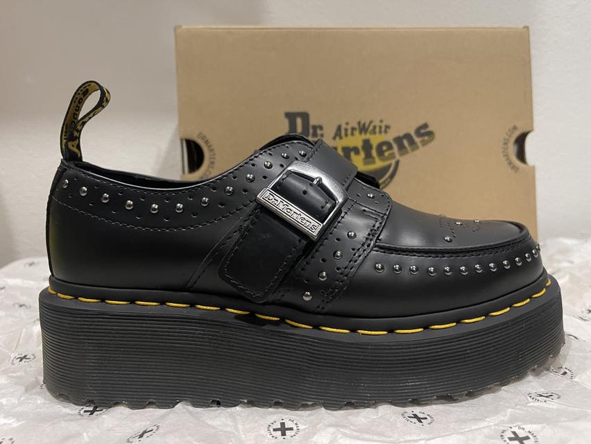 Dr.martens รุ่น Ramsey รองเท้าหนังแพลตฟอร์มส้นตึกทรง Monk Strap 12