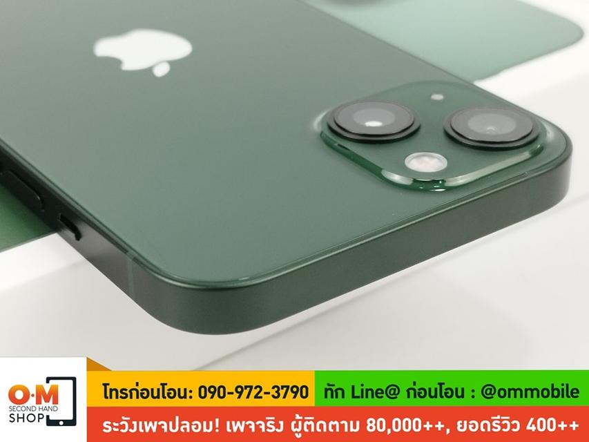 ขาย/แลก iPhone 13 128GB Green ศูนย์ไทย ประกันศูนย์ยาว สุขภาพแบต100% สภาพใหม่มาก แท้ ครบกล่อง เพียง 18,900 บาท 5