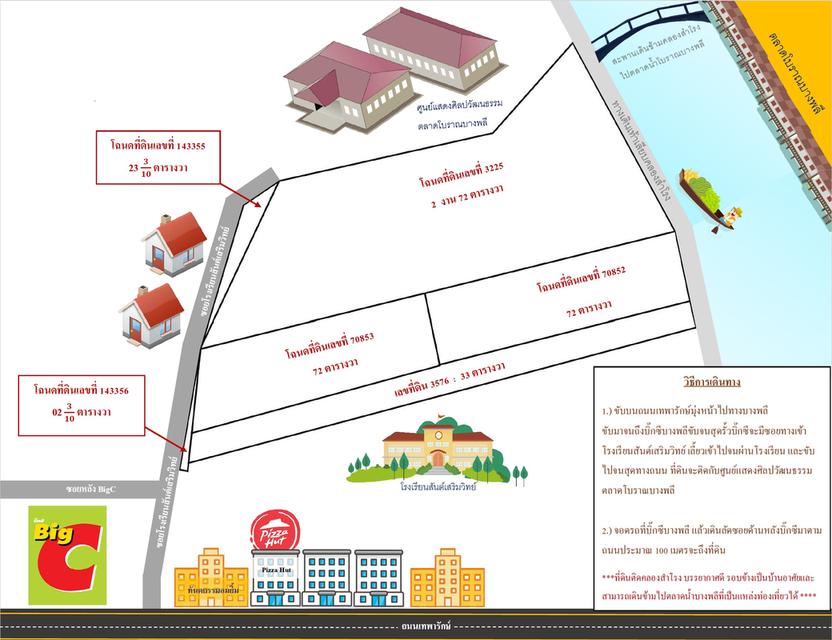 ที่ดินเปล่า ติดบิ๊กซีบางพลี ใกล้ตลาดน้ำบางพลี 8