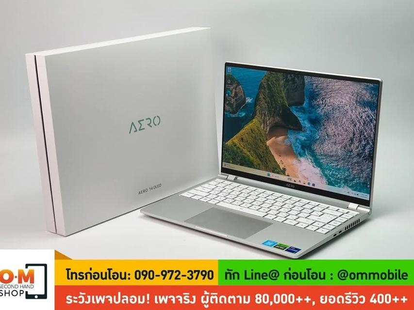 ขาย/แลก Gigabyte Aero 14 OLED BMF-72THBB4SH /i7-13700H /Ram16 /SSD 1TB /RTX 4050 ศูนย์ไทย ประกันศูนย์ 07/09/2025 สภาพสวย ครบกล่อง เพียง 26,990 บาท