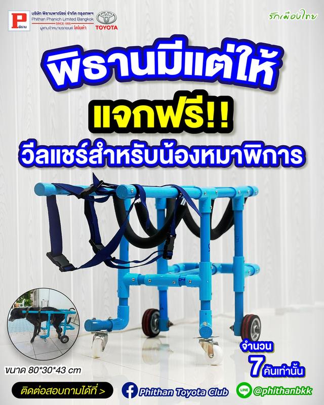 ❤️ พิธานมีแต่ให้ ❤️ แจกฟรี✨ วีลแชร์สำหรับน้องหมาพิการ