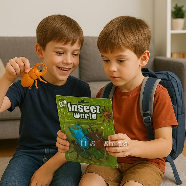 Insect World 14 pcs.🎁ชุดของเล่นด้วงและแมลงจำลอง 14 ตัว ช่วยให้เด็กๆ สนุกกับการสำรวจธรรมชาติ เรียนรู้ผ่านการเล่นอย่างมีคุณภาพ 5