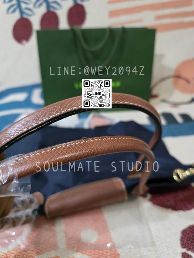 กระเป๋า เลอปิยาจ Le Pliage Original M Tote Bag Navy สีน้ำเงิน หูยาว ไซส์เอ็ม  12