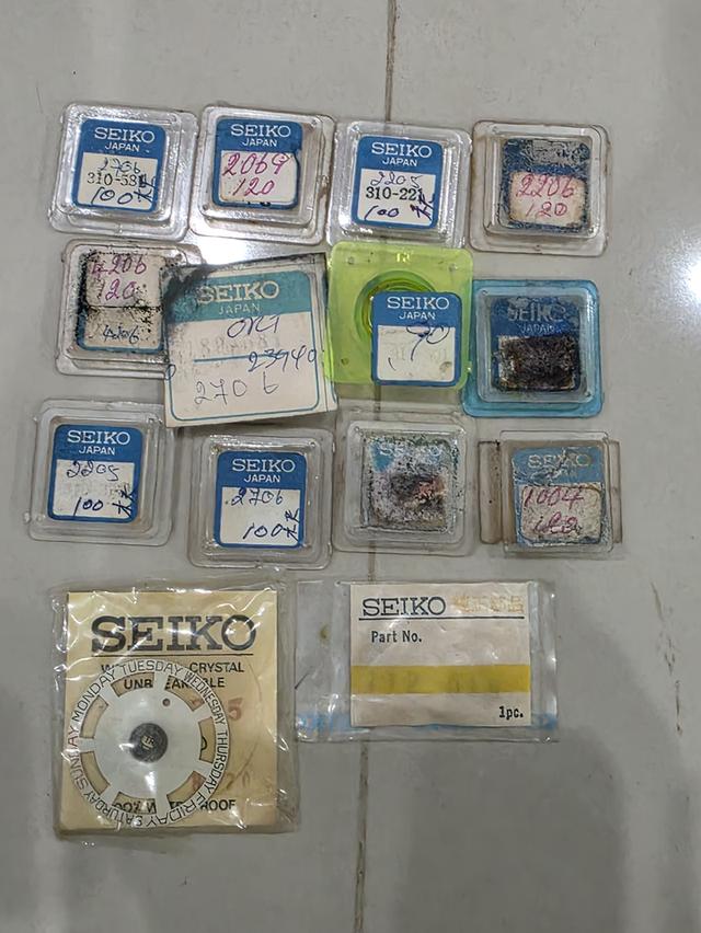 A.อะไหล่ นาฬิกา ไซโก้ SEIKO เหมาๆ ทั้งหมดตามรูป WATCH PARTS ของเก่าเก็บ สวยหายากรุ่นเก่า ขายตามสภาพ พร้อมส่ง