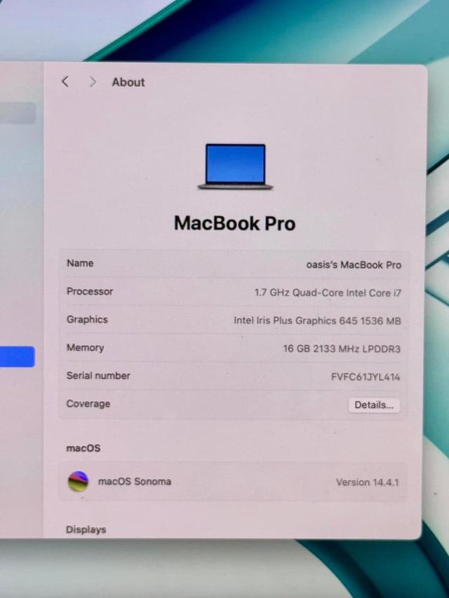 ขาย Macbook Pro 2019 เครื่องมือสองสภาพดี 3