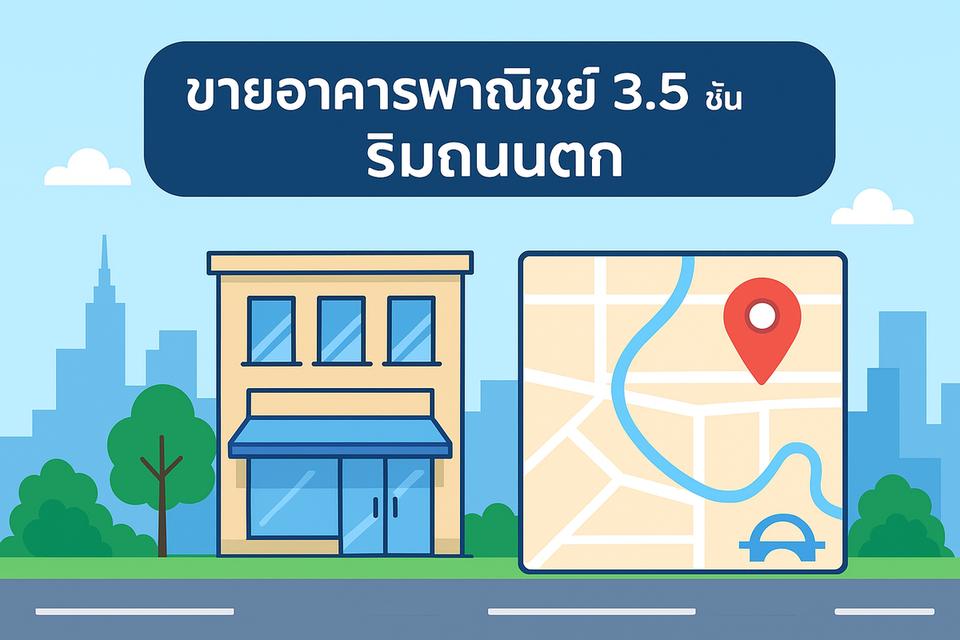 ขายตึกแถว 3 คูหา ริมถนนตก เจริญกรุง 1