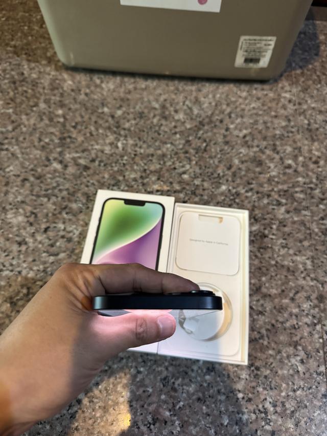 ขายๆๆๆถูกๆๆไอโฟน14PlusสีMinight256กิ๊กยกกล่องอีมี่ตรงสูนTrueสภาพสวยๆใช้งานปกติหมดทุกๆฟังชั่นเครื่องรีสโตได้ตลอดไม่มีติดไอคราว ( สูนไทยแท้เดิมๆทั้งเครื รูปที่ 3