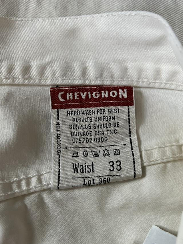 🔥 [Rare 90s Streetwear] กางเกงยีนส์วินเทจ Chevignon Lot 960 สีออฟไวท์ (Off-White) ทรงกระบอกใหญ่✨ รูปที่ 10