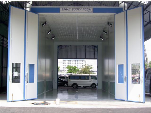 สร้างขายห้องพ่นสีฟิลเตอร์ บู๊ทพ่นสีระบบแห้ง ห้องพ่นสีฟิลเตอร์ Dry paint booth ห้องพ่นสีมอเตอร์ 10