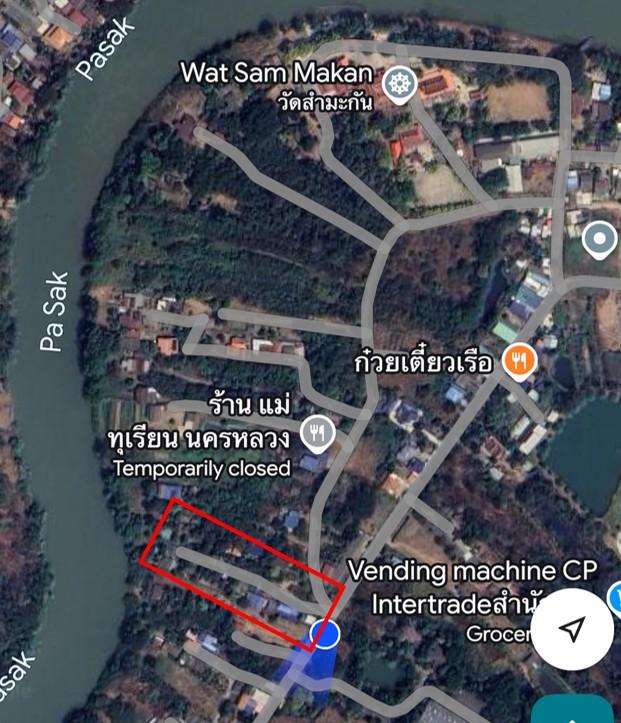 ขายที่ดินแปลงสวย หน้าติดถนน-หลังติดแม่น้ำ 1 ไร่ 2 งาน 70 ตร.ว. อ.นครหลวง อยุธยา 2