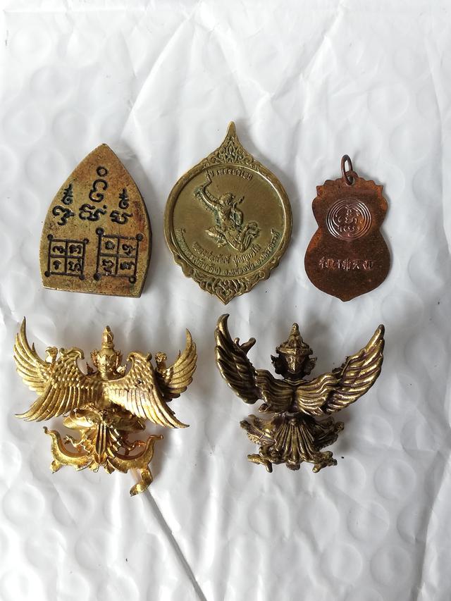 เหรียญเจ้าสัวหลวงพ่อเงิน  หลวงพ่อพัฒน์ เสมาพระพุทธ พญาครุฑวัดครุฑธาราม ครุฑหลวงปู่ทองคำ 2