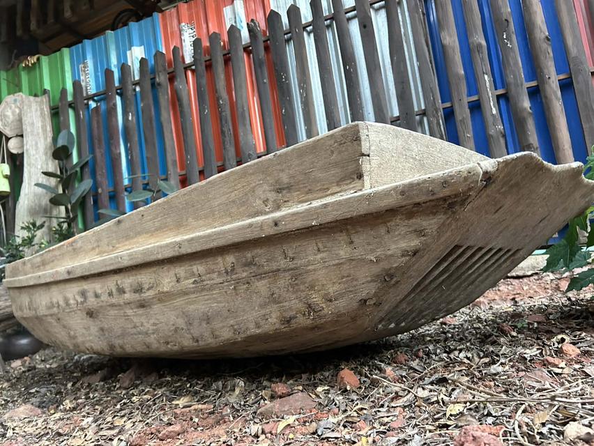 เรือไม้โบราณ เรือไม้เก่า ขนาดยาว2เมตร กว้าง80ซม ไม้สักทองทั้งลำ เรือไม้ใช้ทางการเกษตร รูปที่ 5