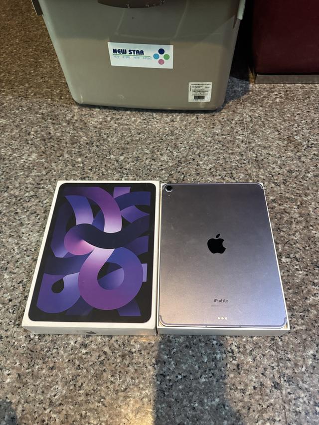 ขายiPadAir5M1สีใหม่Purple256กิ๊กWifi Celluerใส่ซิมได้มีกล่องไร้รอยตกใช้งานดีถูกๆๆ