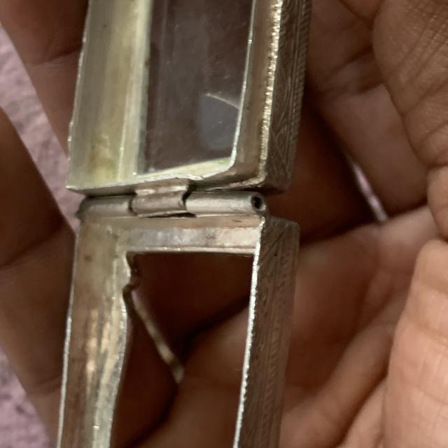 กรอบเงินแท้เก่า ใส่พระะสมเด็จ รูปที่ 12